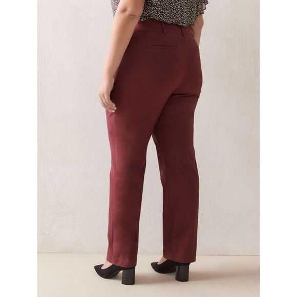 Nwt Addition Elle | Savvy Universal Fit Straight Leg Pant in Brown - Picture 5 of 10